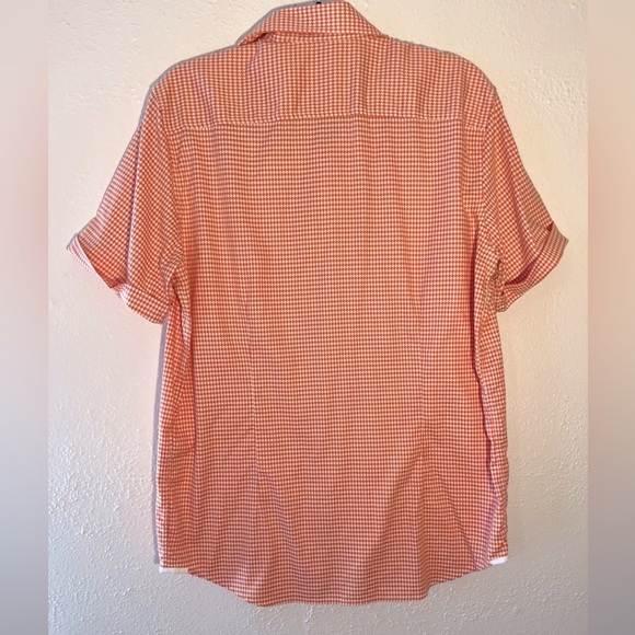 Robert Graham Men's Tailored Fit Howells Woven Shirt Orange & White Size XL - Picture 2 of 6